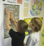 Children creating Radiant Peace messages